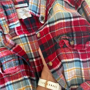 American Eagle Multicolor Plaid Slim Fit Shirt
